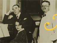 James Joyce with Irish tenor John Sullivan and his wife, circa 1930