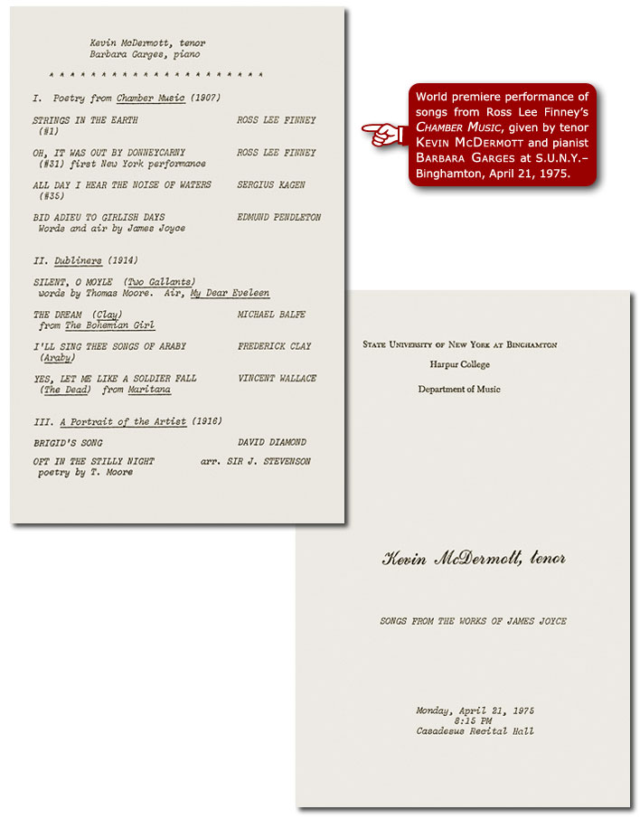 SUNY-Binghamton Concert Programme